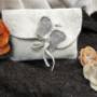 POCHETTE FARFALLA IN LANA BIANCA EDILANA
