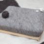 POUFFONE/VASSOIO LEGNO NATURALE - LANA