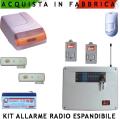 ANTIFURTO RADIO 5 ZONE KIT FAI DATE ALLARME WIRELESS