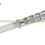 Coltello Butterfly Balisong Tascabile Manico Satin