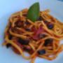 Caricato da visitatore il 18/12/2016 - Eggplant home-made pasta Mediterraneo restaurant Positano