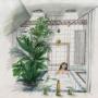 Ambientazione, progetto di illuminazione nel bagno