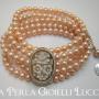 Bracciale perle e cammeo