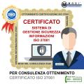 Consulenza attiva per certificarsi al Sistema di Gestione Sicurezza Informazioni ISO 27001