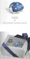 Bomboniera coccinella blu mm.30 con scatola e astuccio trasparente per confetti - Pz.15