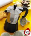 Caffettiera 2 tazze per cialde + 18 cialde omaggio