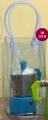 CAFFETTIERA MOKA 2 TAZZE AZZURRO CON SACCHETTO PVC - Confezione da pz.5