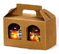 SCATOLE PORTAVASETTI forate 2 posti cartoncino ondulato avana mm.130x60x150 - Pz.20