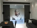 porta in vetro stratificata con immagine di marylin monroe
