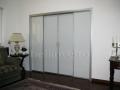 porte in vetro intelaiate con sistema scorrevole a trascinamento