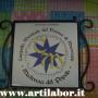 targa con cornice ferro battuto personalizzata