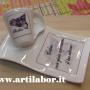 tazza ricordo viaggio con dedica su piatto sicilia