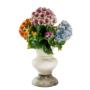 Vaso con ortensie colorate