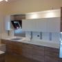 Cucina moderna con top e vasche in corian Eva