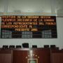 Tabellone presso Parlamento di Bata-Guinea