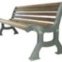 Panchine in legno e ghisa