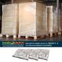 Bancale di scatole pizza cm 33×33 h. 3 con chiusura italiana (occhiellata)