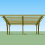 carport doppio in legno