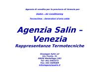 Sito di Giuseppe Salin S.r.l. Fax Rappresentanze Termotecnica