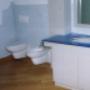 Bagno con doghe in rovere prefinito