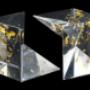 cubo scomponibile in in lastra d'oro
