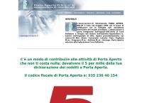 Assoc. Di Volont.To Porta Aperta Per L'Aiuto Dei Malati Oncol.Gi Gravi