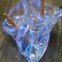 Fiamma in cristallo iridescente "calle" con luce a