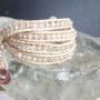 Bracciale Wrap Vera Pelle e Perle di Vetro