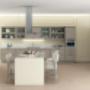Cucina con living