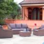 Divano ad giardino in rattan