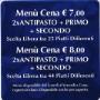 Menu' Fisso Cena