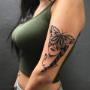 Girl Blackwork tattoo by Mati