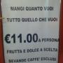 Menù Buffet a Prezzo Fisso