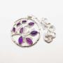 Ciondolo Albero della Vita Ametista Cabochon Argento
