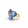 Anello in Topazio Blue London Misura Regolabile