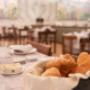 Enjoy breakfast in this seating area