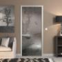porta interna con vetro decorato