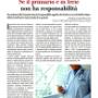 Se il primario è in ferie, non ha responsabilità