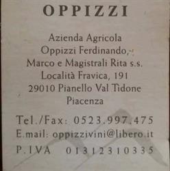 Cantina Oppizzi loc. Fravica 13 Pianello Val Tidone Pc cel 3331612008
