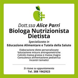 Dott.ssa Alice Parri Biologa Nutrizionista