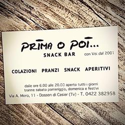 Snack bar Prima o Poi