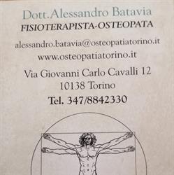Dott. Alessandro Batavia- Fisioterapista- Osteopata