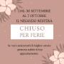 chiuso per ferie