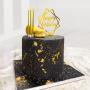Torta di compleanno nera