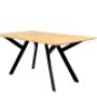 Tavolo di rovere con gambe in metallo