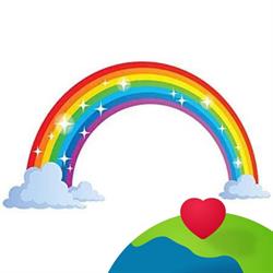 Arcobaleno locale per feste di compleanno