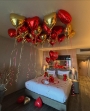 Planet Party-san valentino allestimento camera hotel 5 stelle sul lago di garda