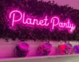 Planet Party-scritta a led