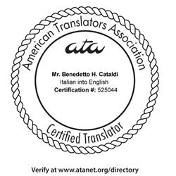 Traduzioni certificate ATA