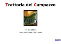 Sito di RISTORANTE Trattoria Del Campazzo